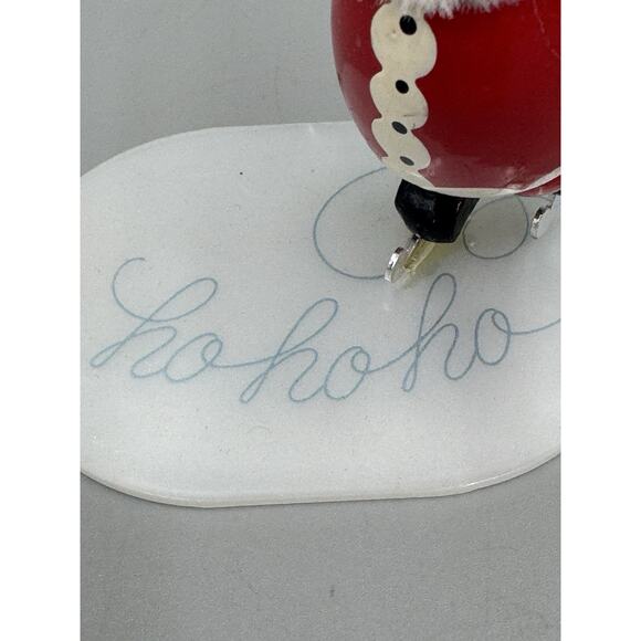 Vintage 1984 Gallery Originals Ornament Santa Ice Skating “Ho Ho Ho” Avon - Picture 4 of 8